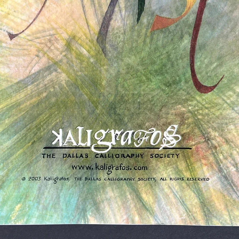 VTG Alphabet Soup Recipe Cookbook 2003 Kaligrafos Dallas Calligraphy Society